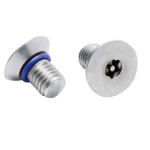 1/4-20X3/4 6 LOBE FLAT 18-8SS TAMPERPROOF SEAL SCREW 82° FLUOROSIL O-R T