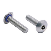 4-40X1/4 6 LOBE BUTTON 18-8SS TAMPERPROOF SEAL SCREW FLUOROSIL O-R T-8 D