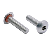 4-40X1/4 6 LOBE BUTTON 18-8SS TAMPERPROOF SEAL SCREW SIL O-R T-8 DRIVE