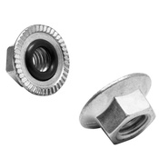 M4 HEX FLANGE SEAL NUT STAINLESS STEEL BUNA O-R