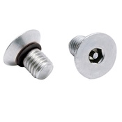 4-40X1/4 SOCKET FLAT 18-8SS TAMPERPROOF SEAL SCREW 82° BUNA O-R 3/32 DRI