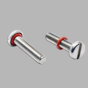 M3X8 SLOTTED PAN HEAD SCREW 18-8SS SILICONE O-R